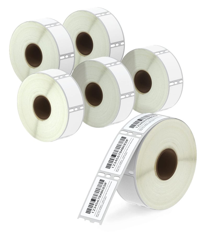 BETCKEY - Compatible DYMO 30347 (1" x 1-1/2") Book Spine Labels - Compatible with DYMO Labelwriter 450, 4XL, NOT FIT 550 & 5XL [6 Rolls/4500 Labels] - Image 1